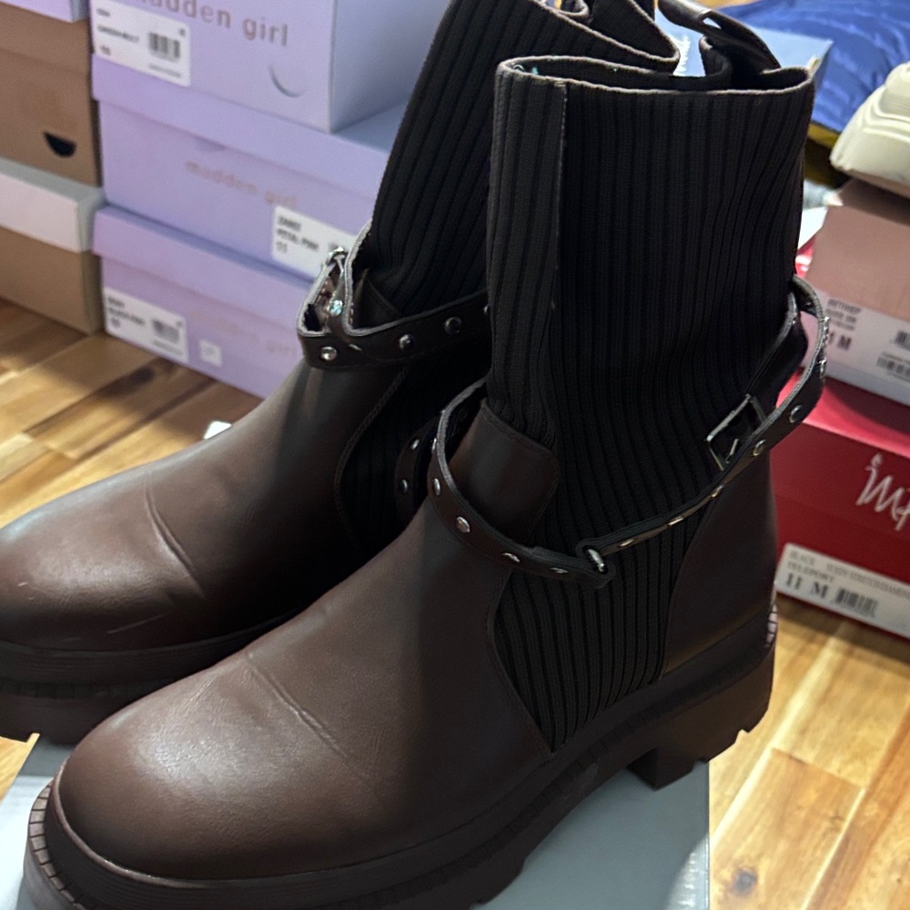 Dream Pairs Brown Combat Boots
